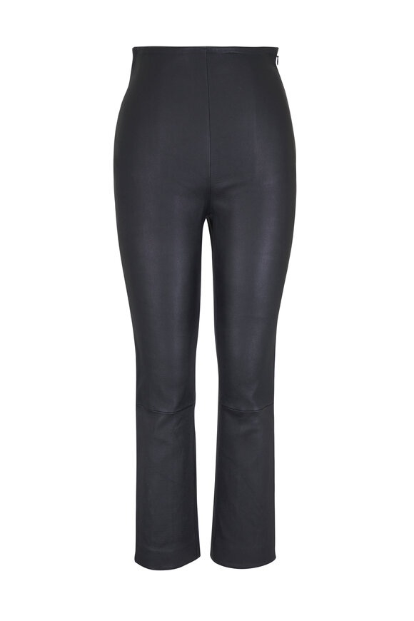 Simkhai Veda Black Cropped Leather Pant - view 1