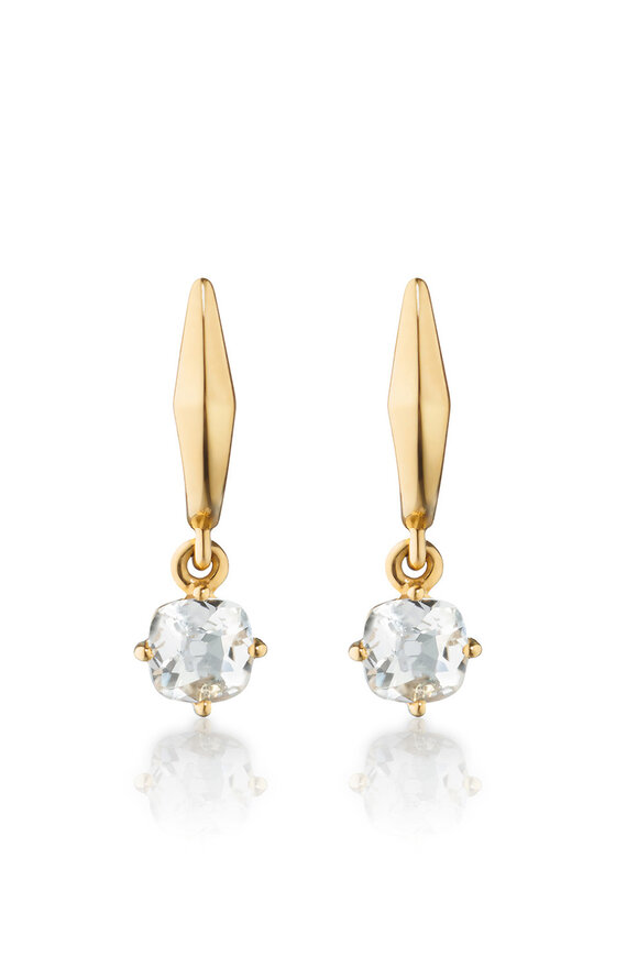 Monica Rich Kosann 18k Yellow Gold Crystal Points North Hoops - view 1
