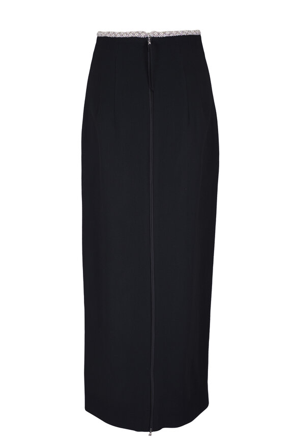 Adam Lippes - Perry Black Long Wool Pencil Skirt