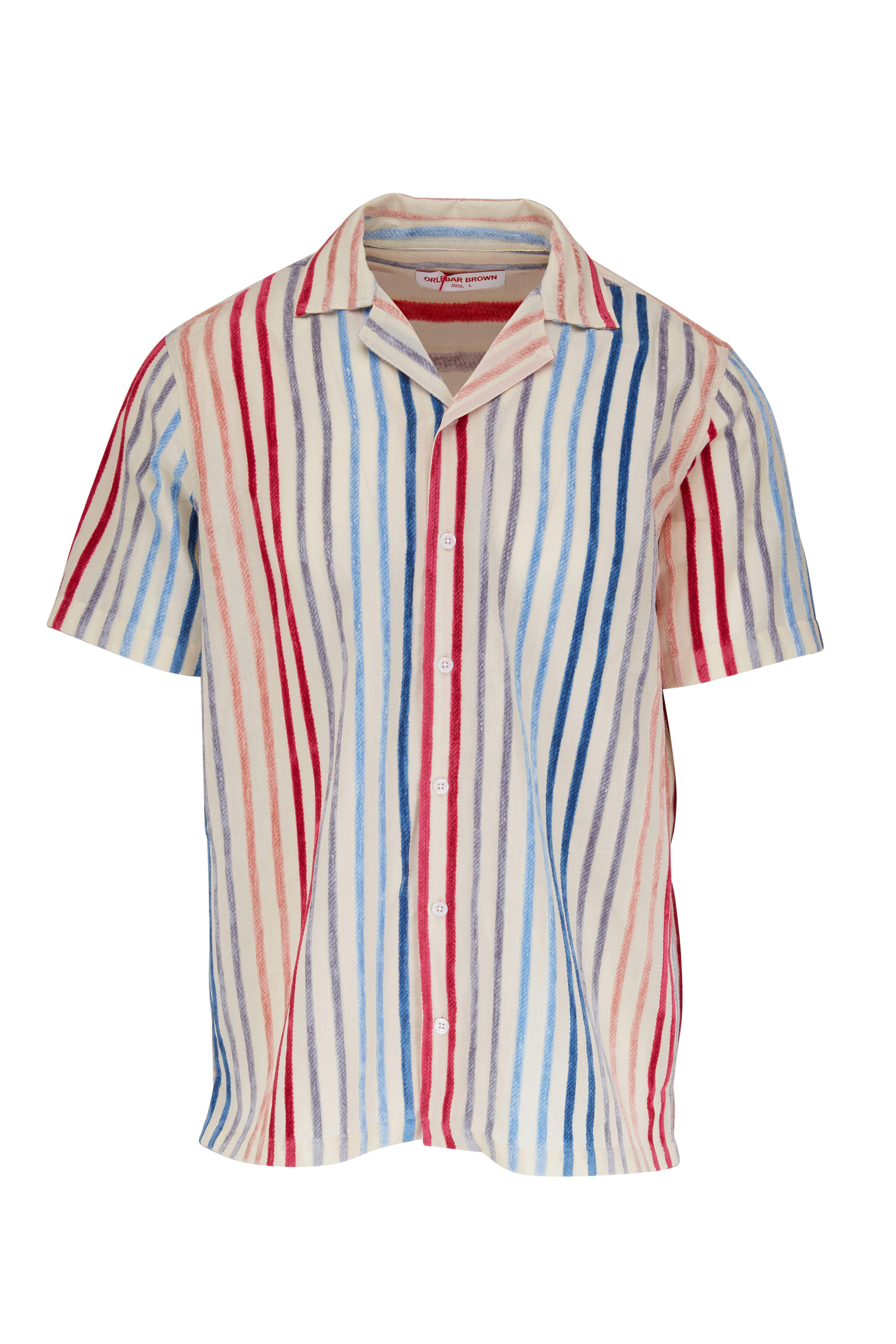 Orlebar Brown - Hibbert Stripe Multicolored Chenille Shirt