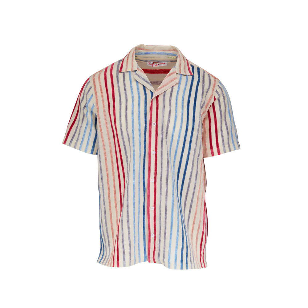 Orlebar Brown - Hibbert Stripe Multicolored Chenille Shirt