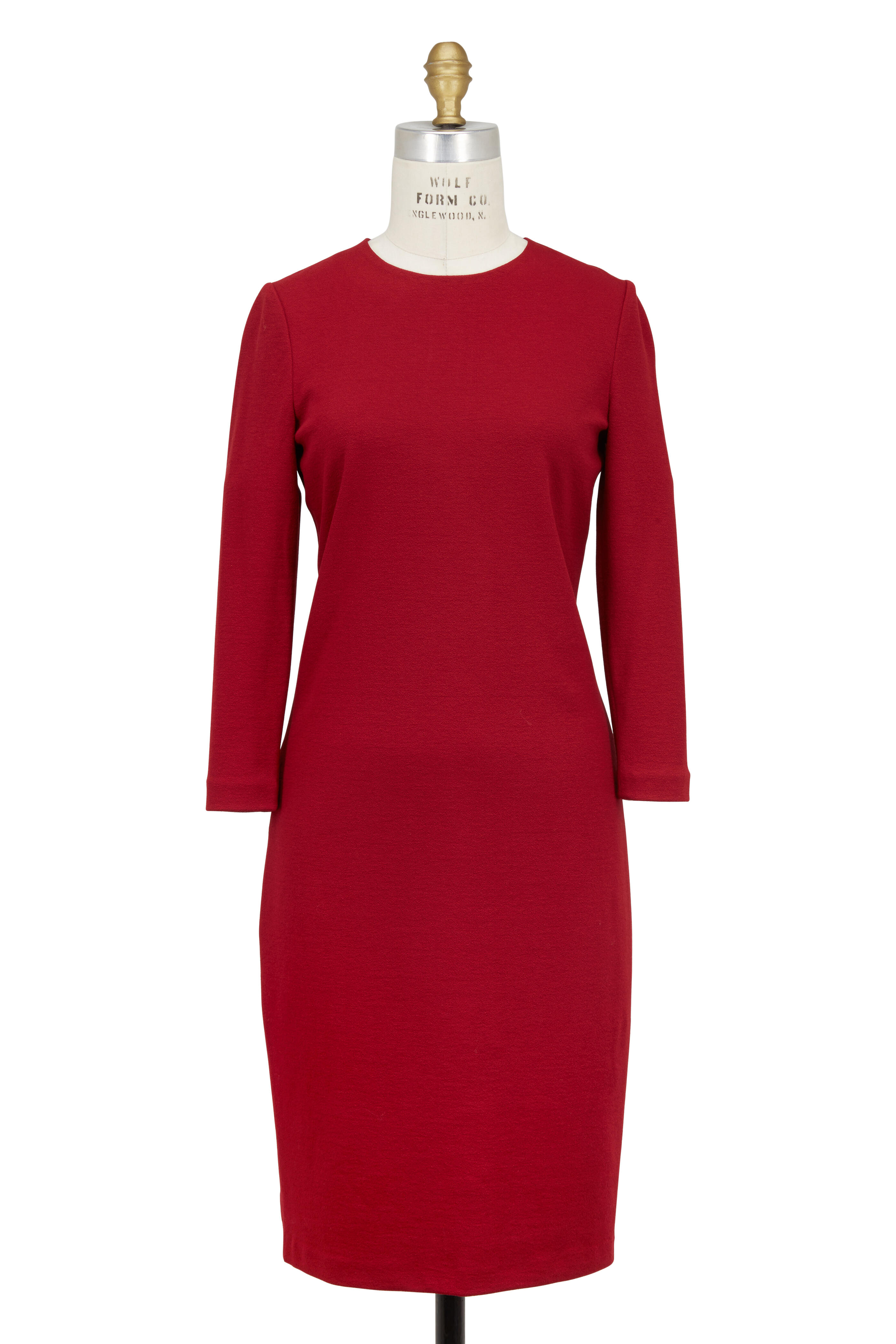 Vince - Crimson Stretch Boucl Dress | Mitchell Stores