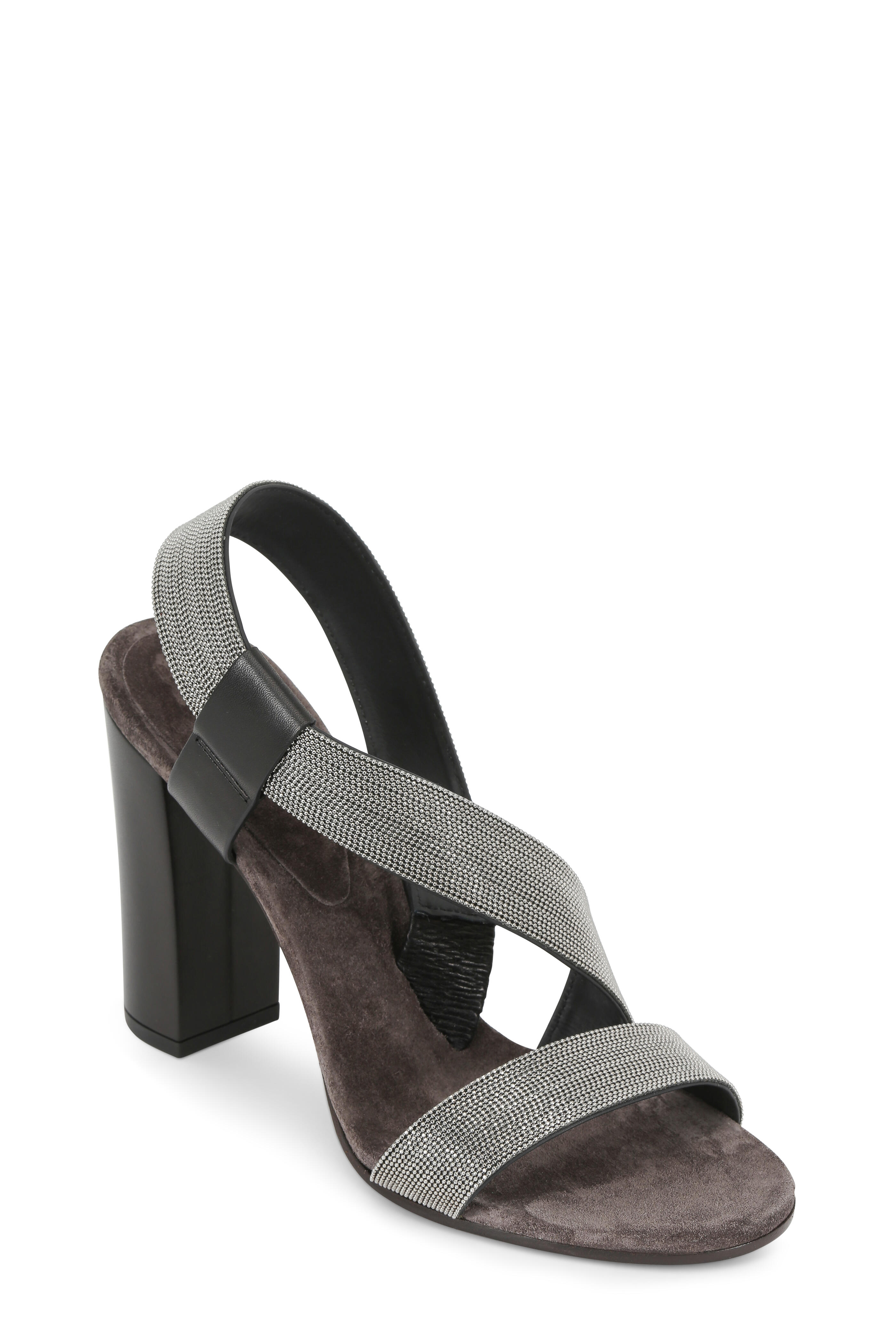 サンダル・ミュール BRUNELLO CUCINELLI Monile Sandals Monili leather sandals in black - Brunello Cucinelli | Mytheresa