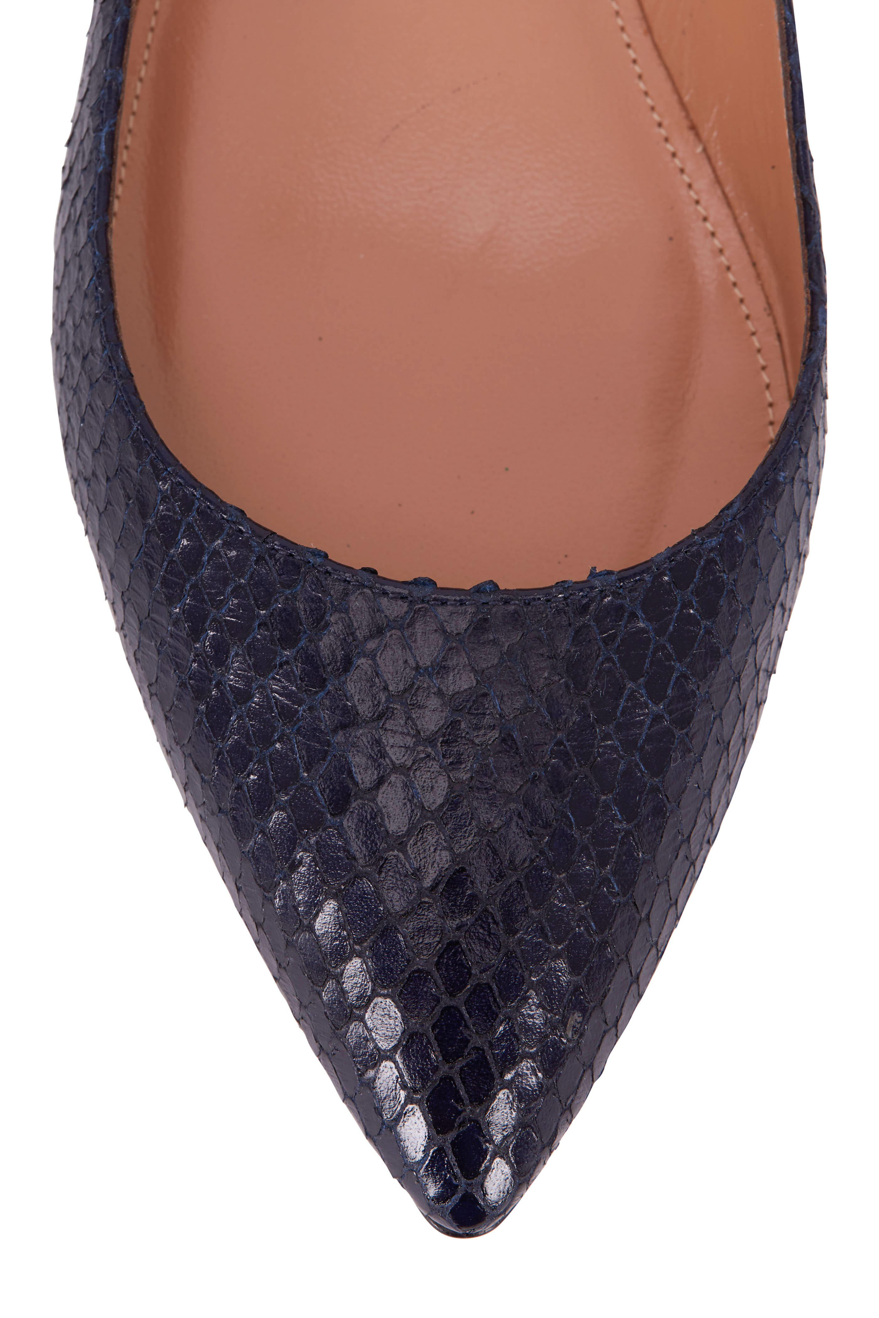 Aquazzura - Forever Marilyn Ink Snake Print Tassel Ballet Flat