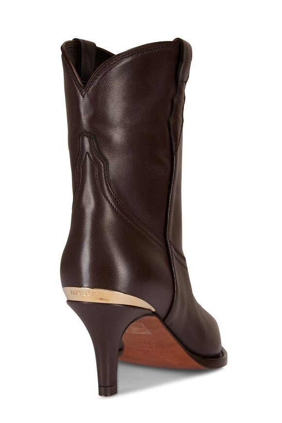 Partlow Katie Western Brown Leather Bootie, 70mm - view 3