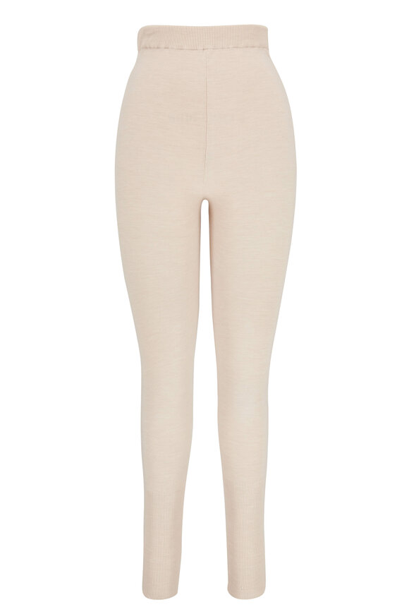 Loro Piana Taupe Mélange Wool Legging - view 1