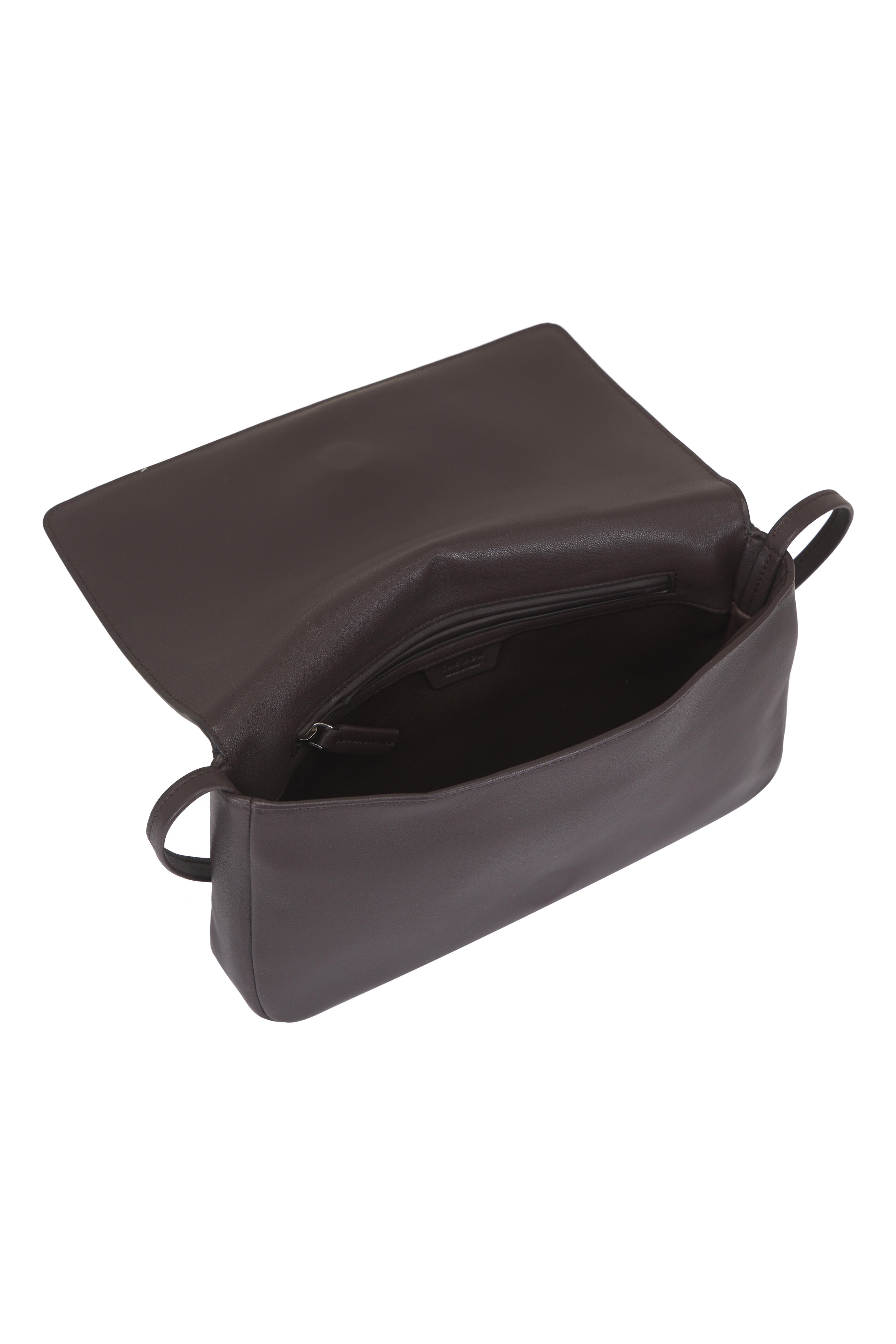 The Row - Nuance Two Dark Brown Leather Shoulder Bag