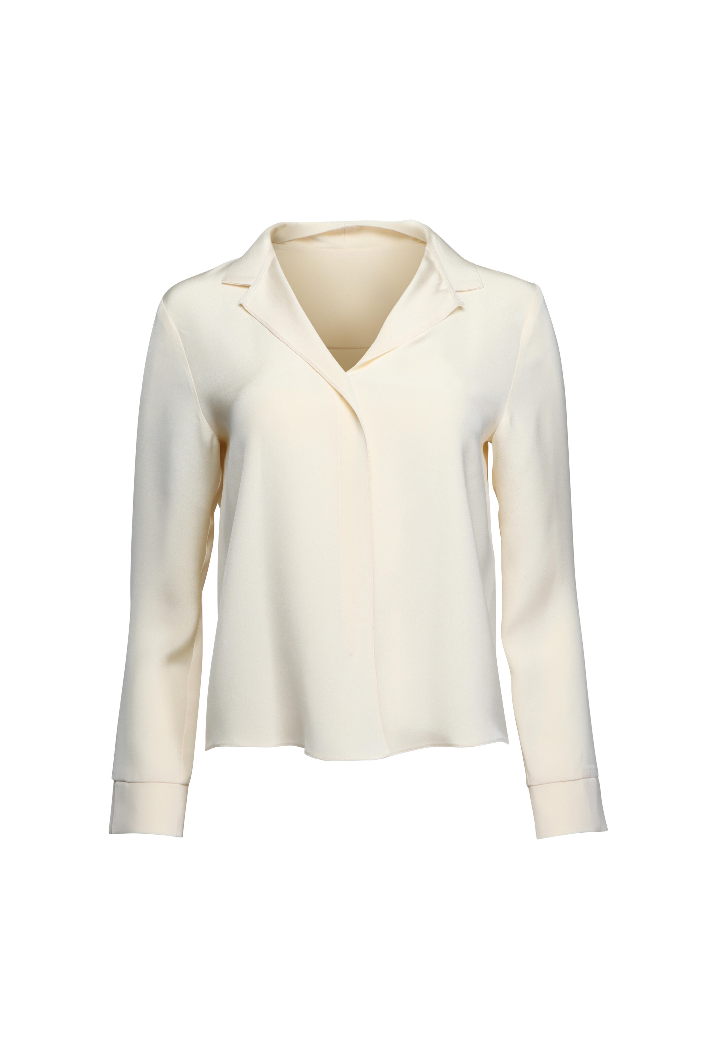 Peter Cohen - Cuff French Vanilla 4-Ply Silk Blouse
