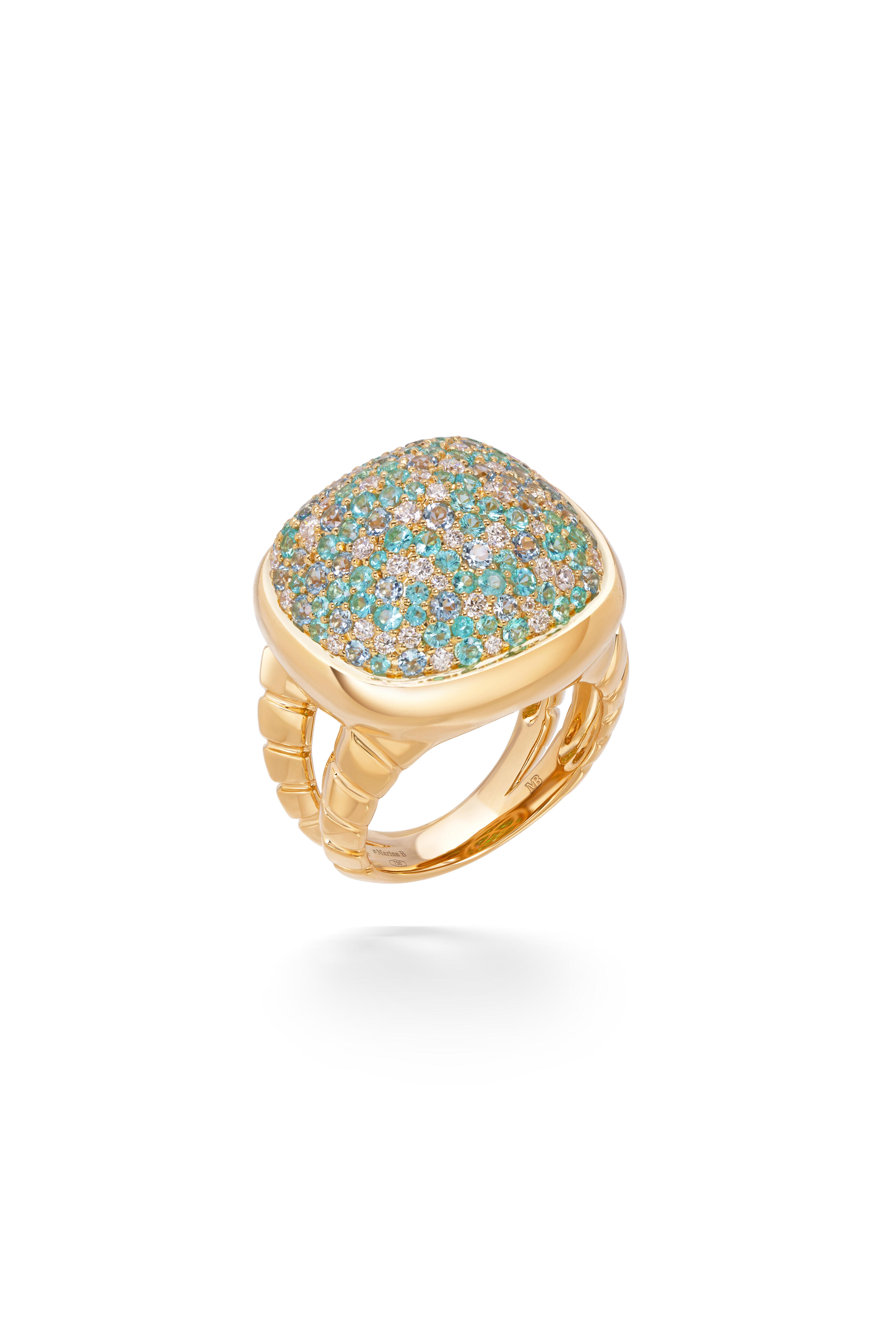 Marina B - Tigella Paraiba & Topaz Pavé Ring | Mitchell Stores