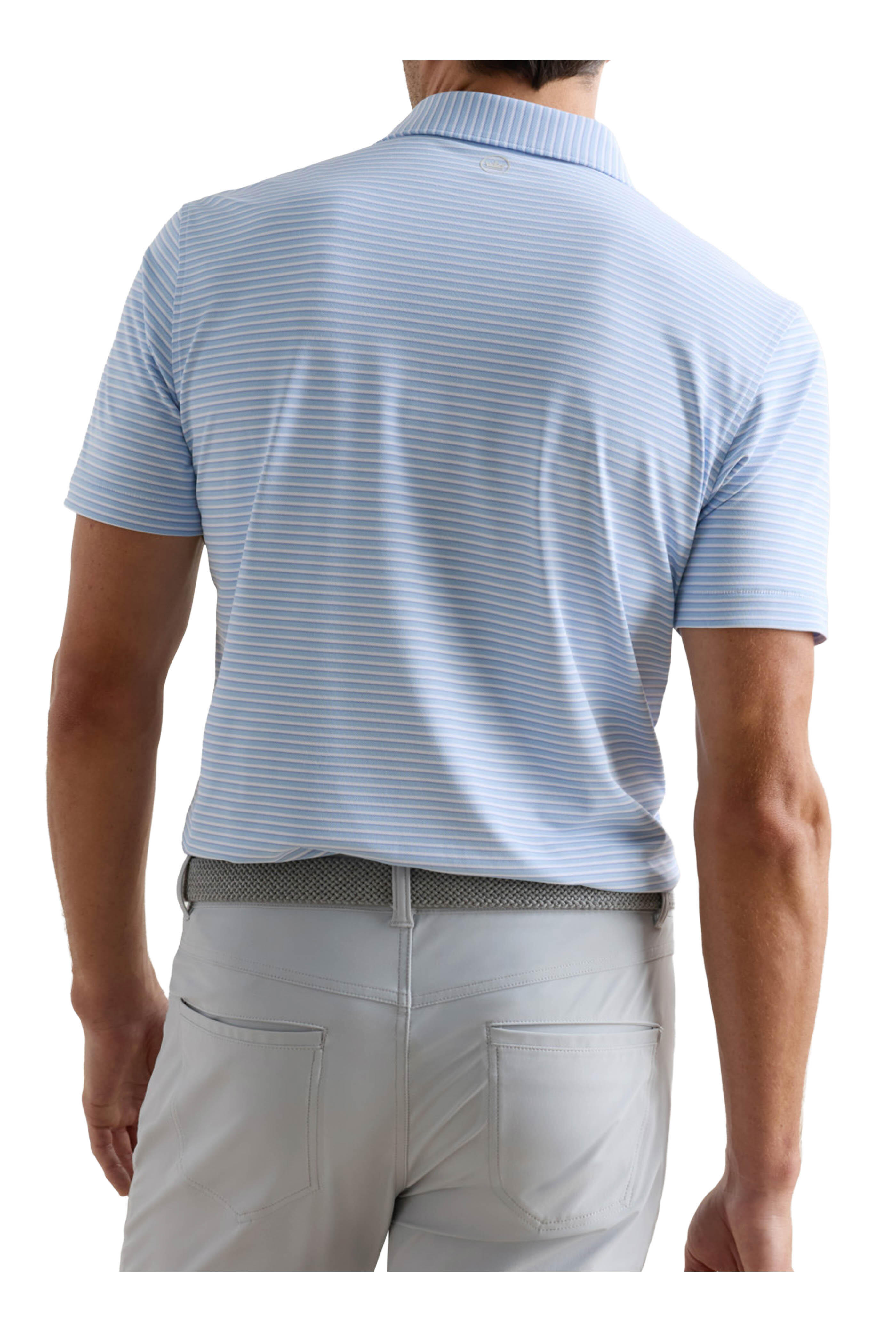 Peter Millar - Tempo Blue Frost Performance Mesh Polo - view 4