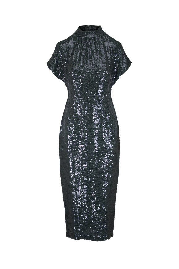 Lela Rose Stella Sage Sequin Midi Dress - view 1