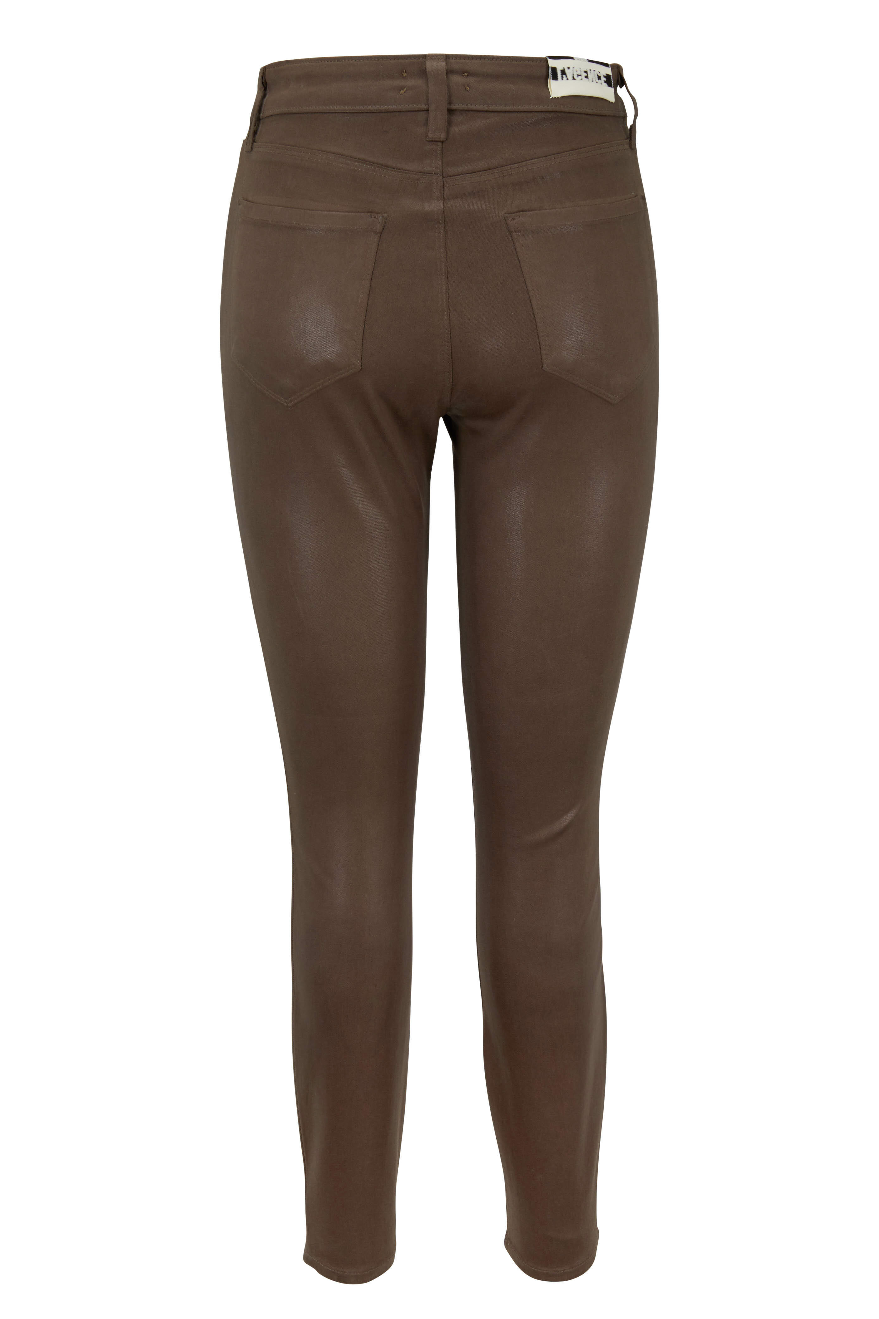 L'Agence - Margot Chestnut Coated Five Pocket Jean