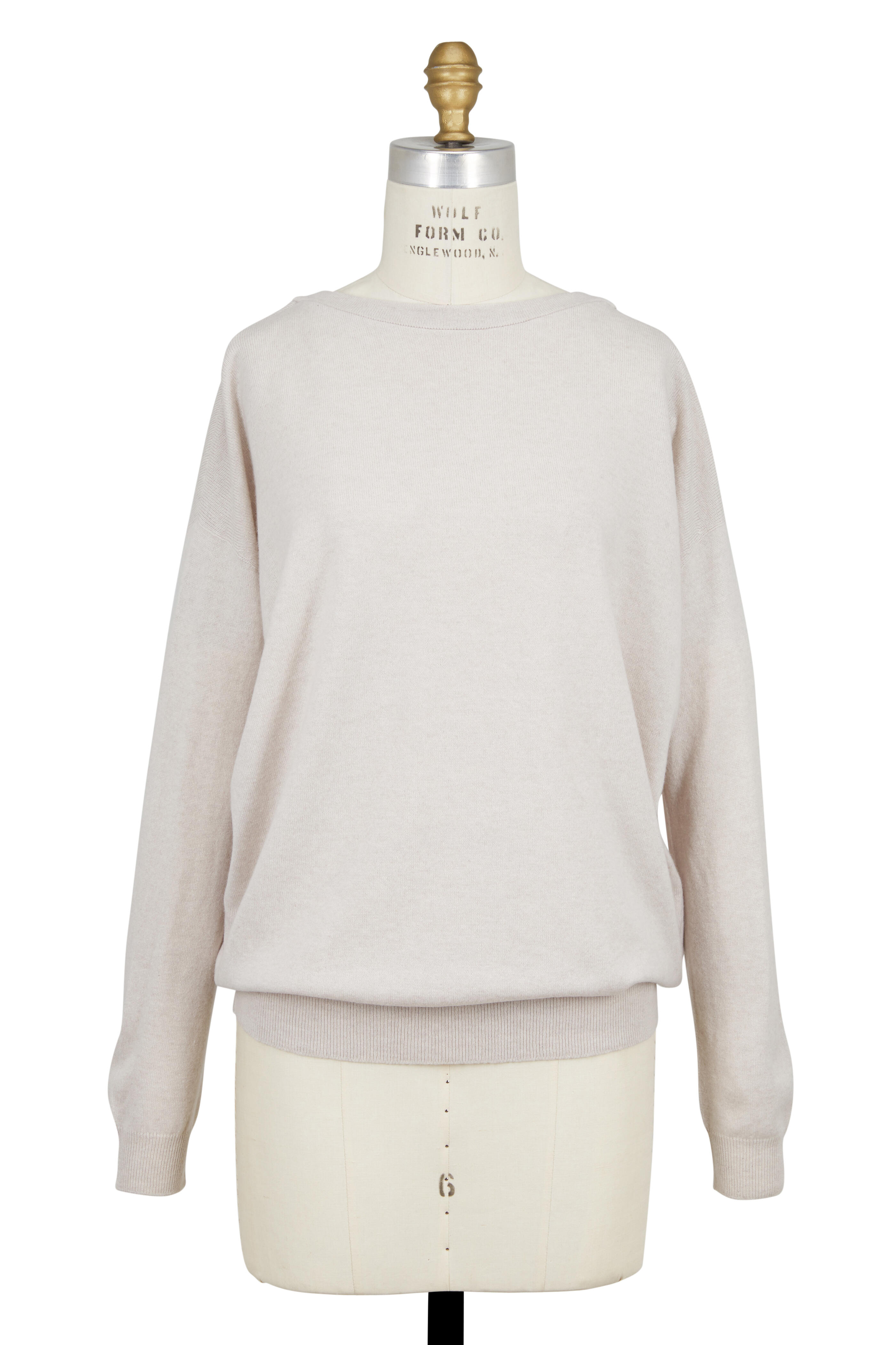 BRUNELLO CUCINELLI カシミヤセーター アイボリー Brunello Cucinelli - Granite Cashmere Monili Web Sweater