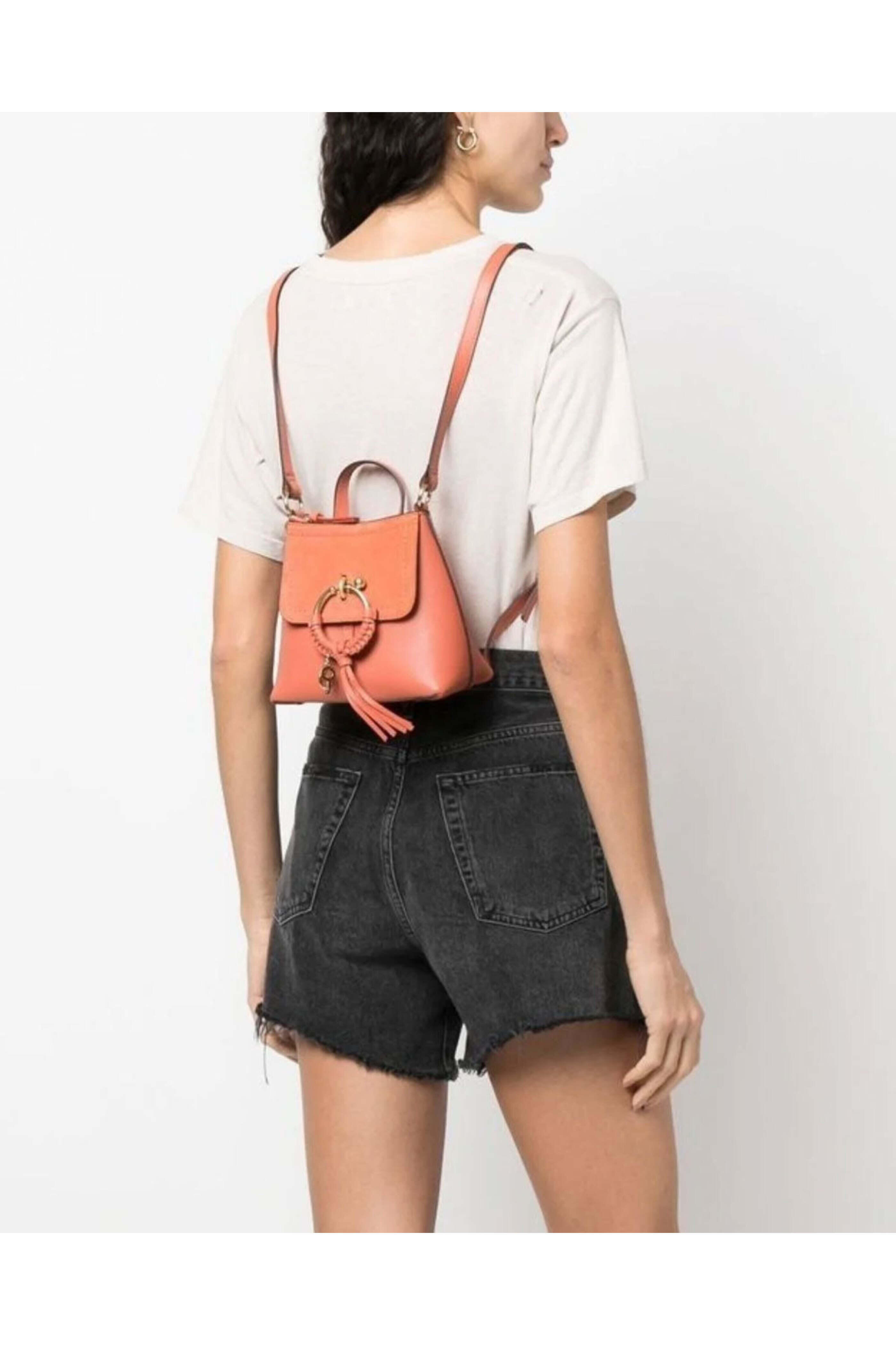 See by Chloé - Joan Leather Backpack in Tan Apricot