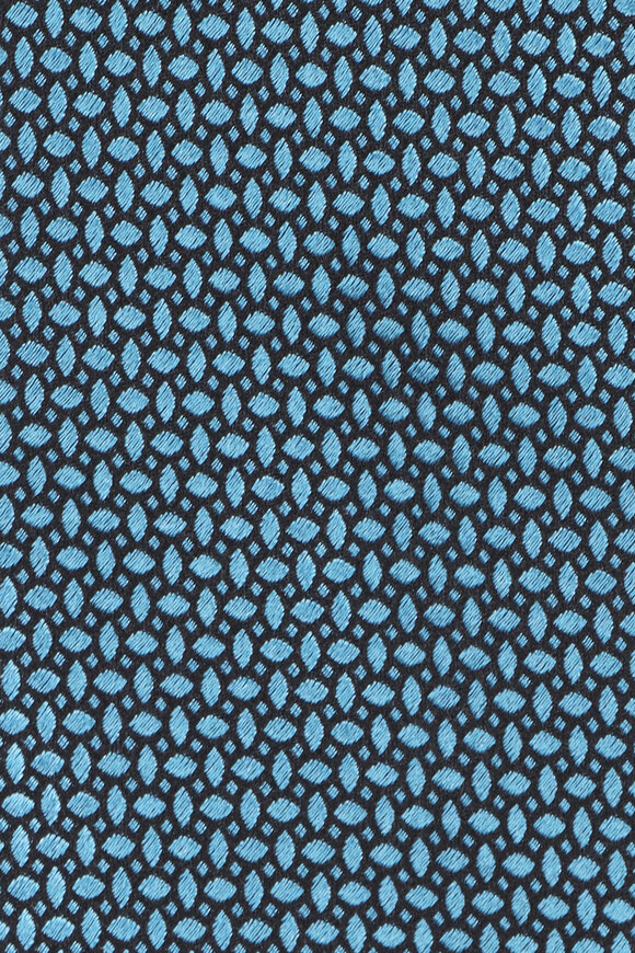 Isaia Turquoise Micro Medallion Silk Necktie - view 2