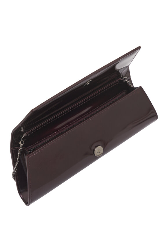 Akris Small Anouk Burgundy Leather Chain Clutch - view 4