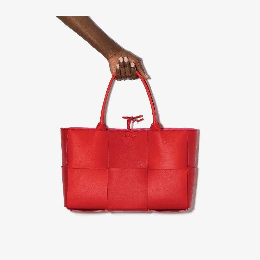 Bottega Veneta - Arco Nail Polish Woven Block Medium Tote