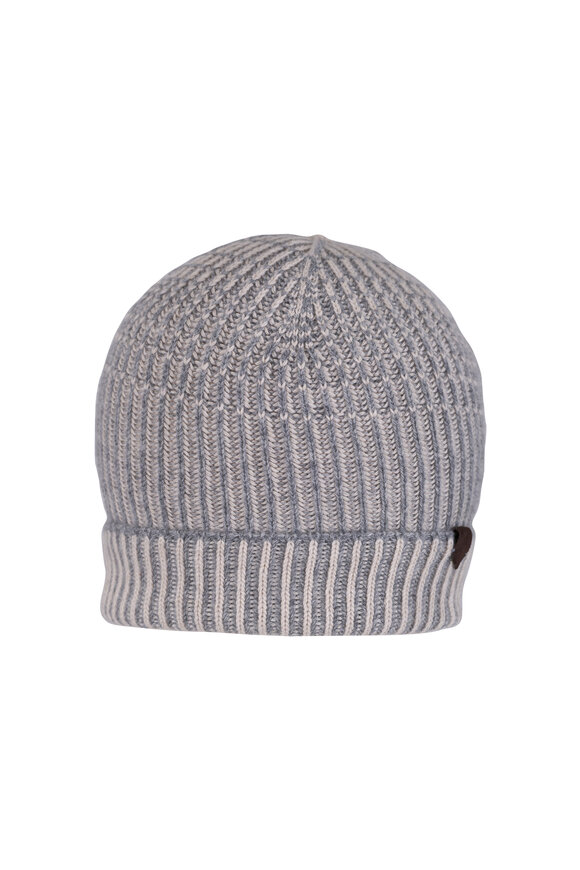 Maurizio Baldassari Light Gray Knit Beanie