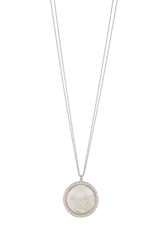 Renee Lewis - 18K White Gold Diamond Rimmed Shake Necklace