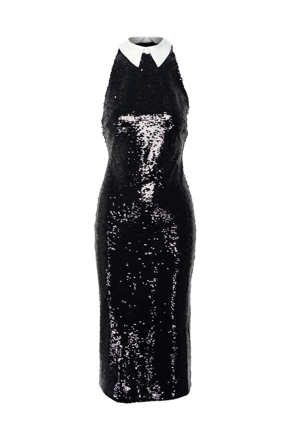 L'Agence Lilith Black & White Sequin Dress