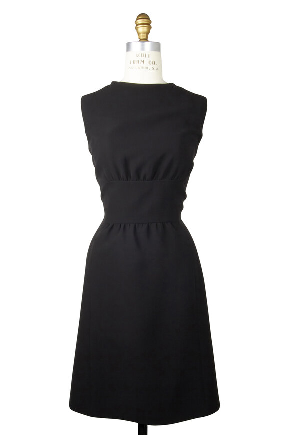 Kiton - Black Sleeveless Inset Waist Dress