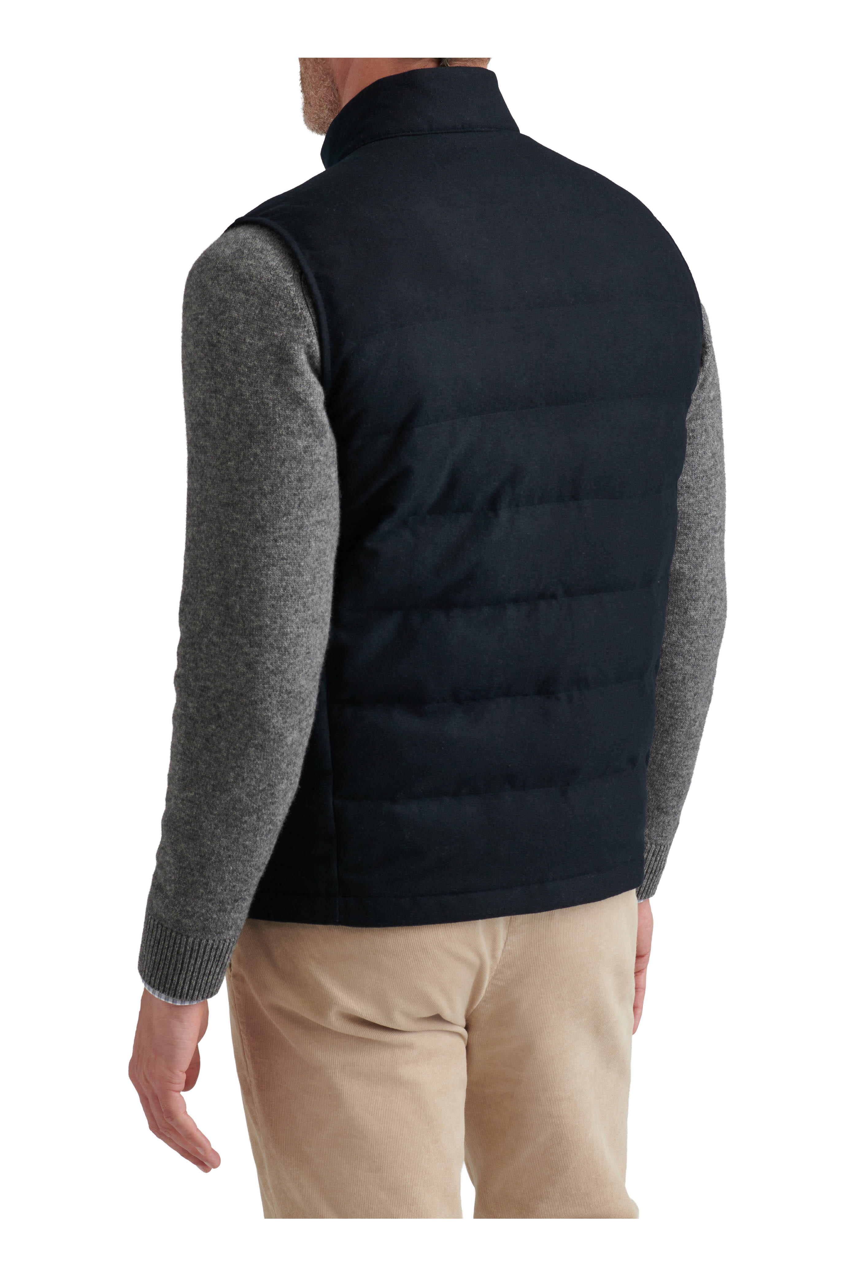 Peter Millar - Davos Black Quilted Flannel Vest