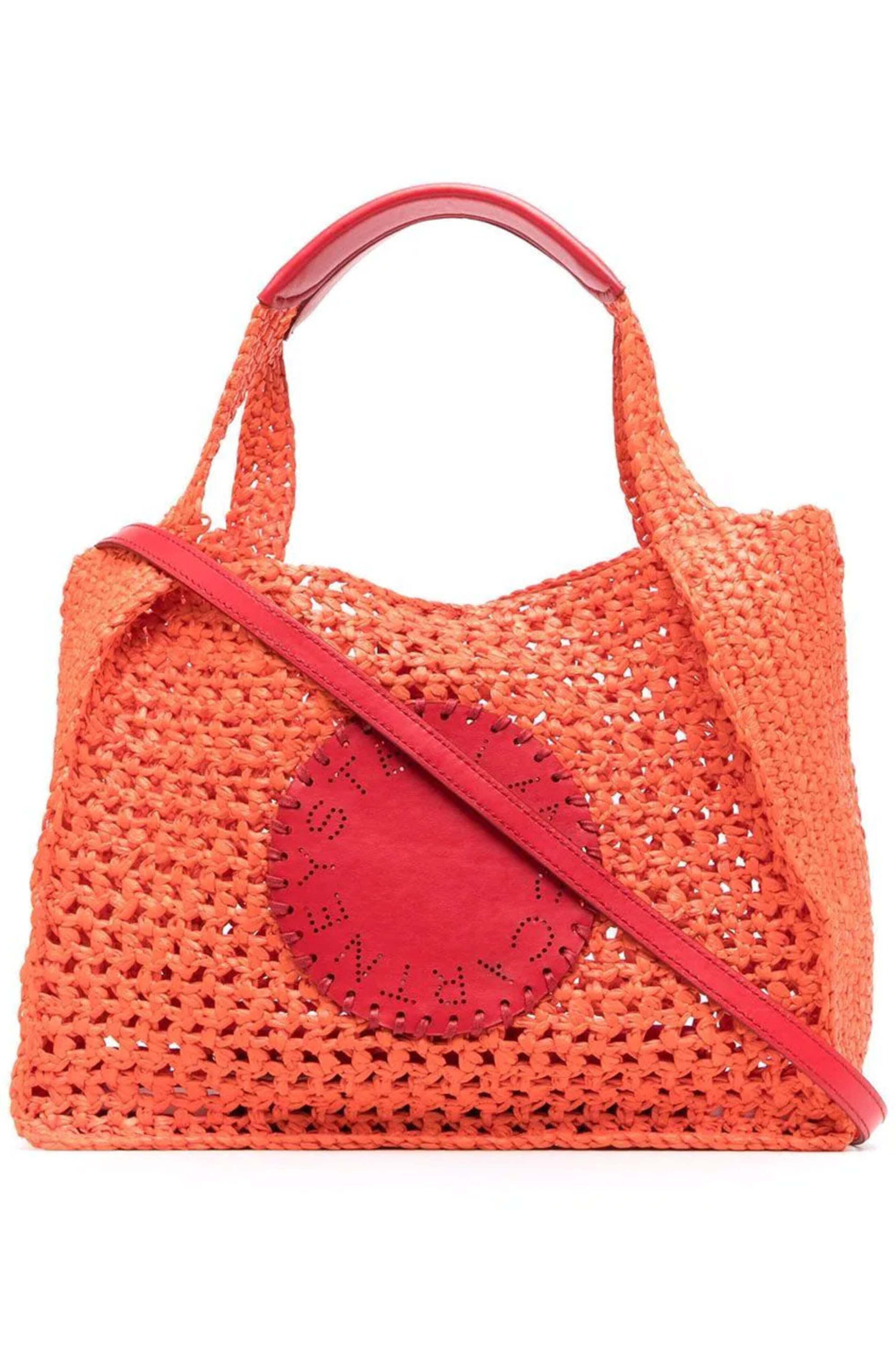 Stella McCartney - Raffia Crossbody Bag in Orange - view 1