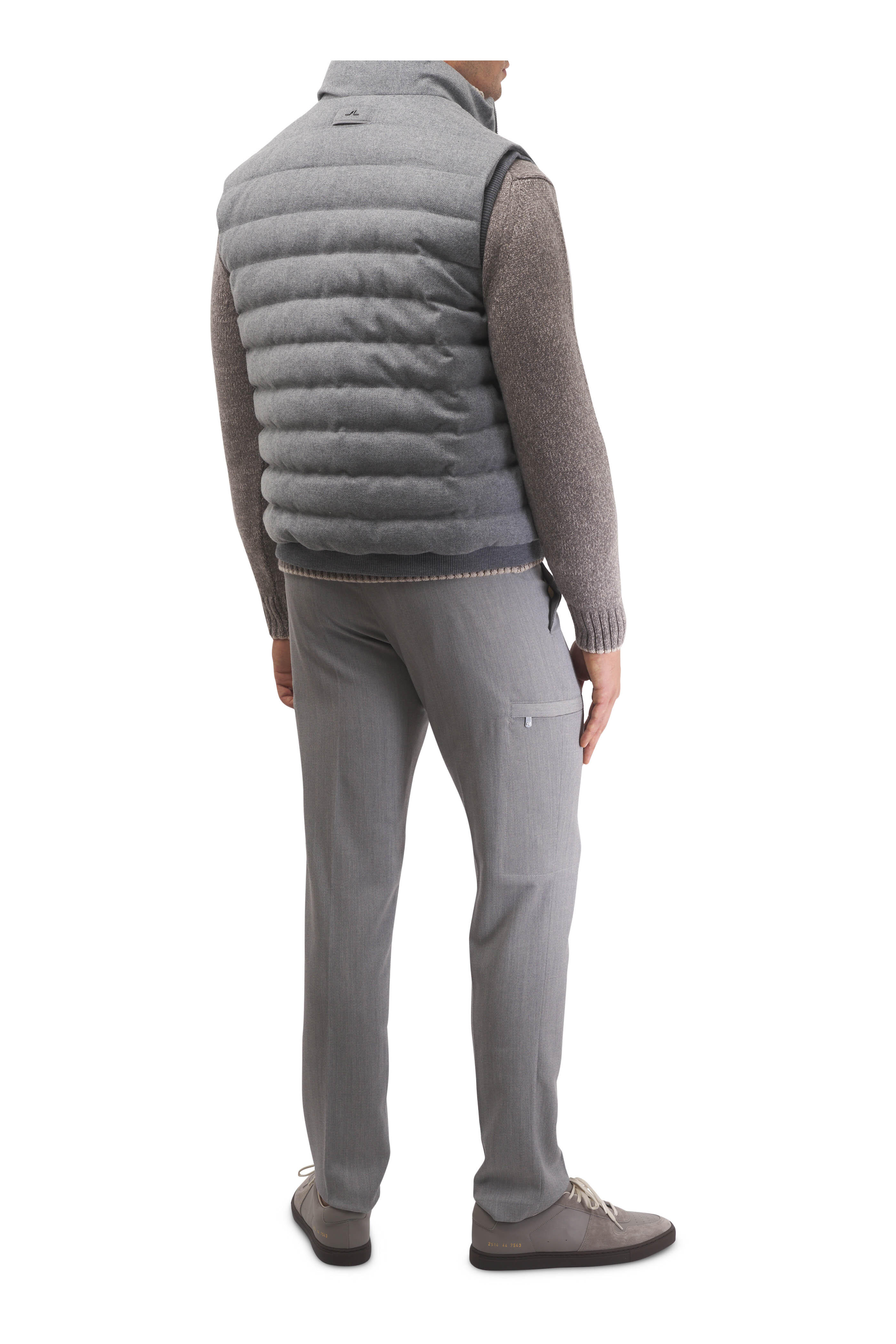 Paul & Shark - Taupe Wool & Cashmere Quarter Zip Pullover