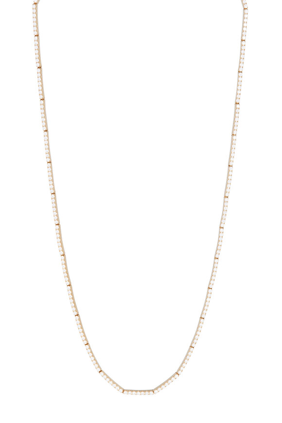 Sidney Garber 18k Yellow Gold Lyra Diamond Necklace - view 2