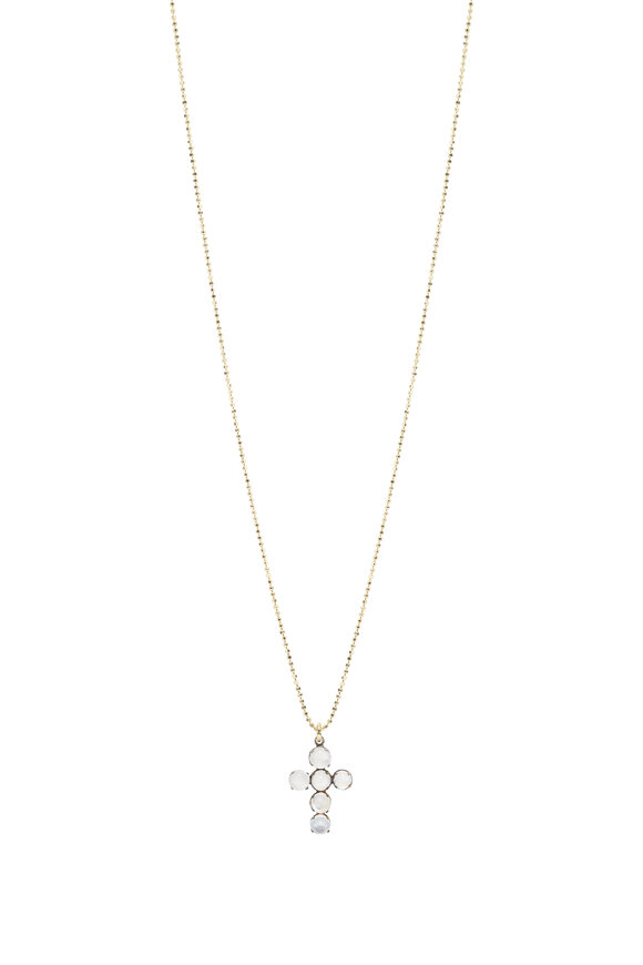 Renee Lewis Antique Moonstone Cross Necklace - view 1