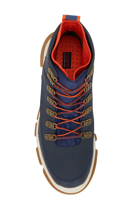 Swims - City Navy Blue Leather Hiking Boot