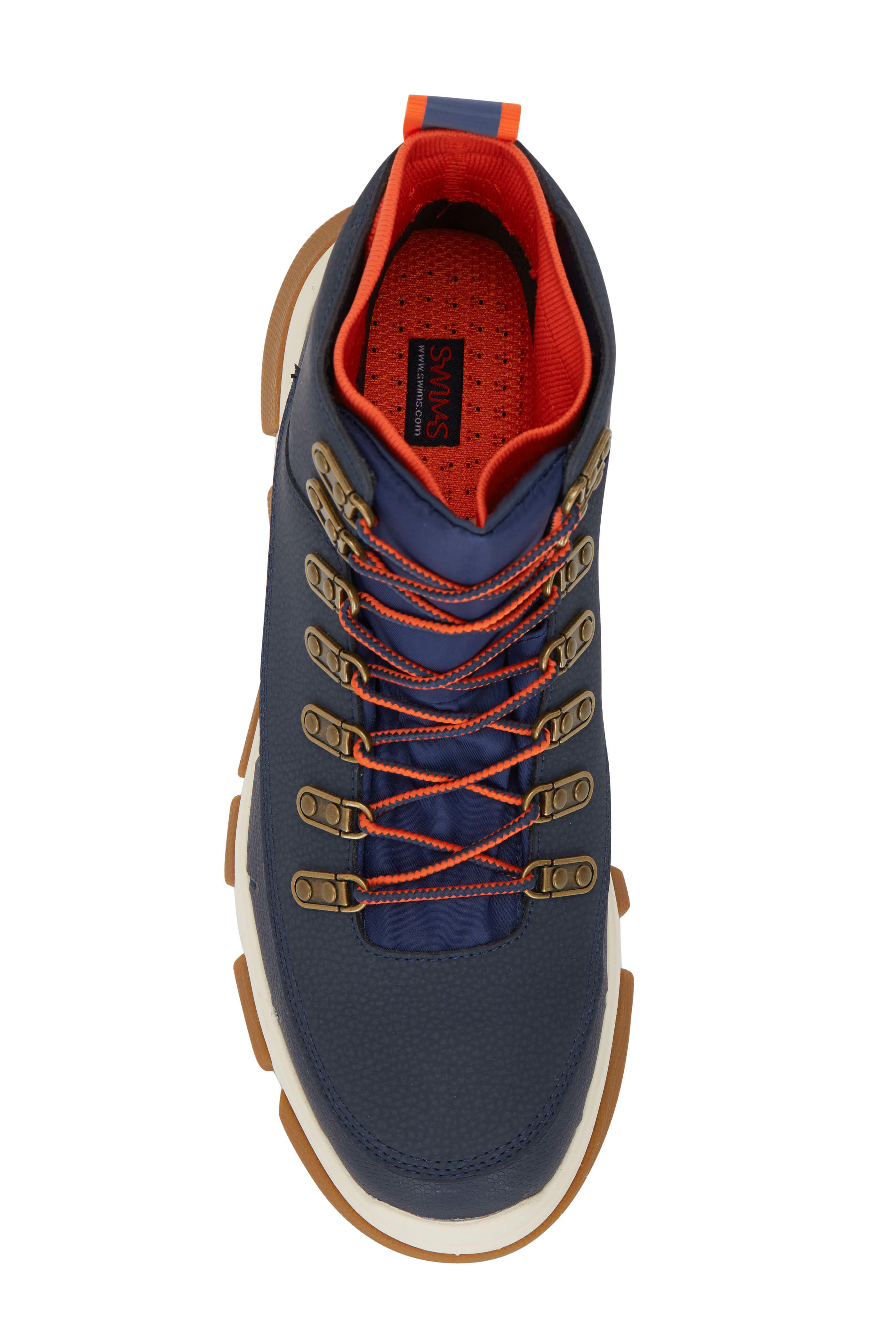 Swims City Navy Blue Leather Hiking Boot Mitchell Stores