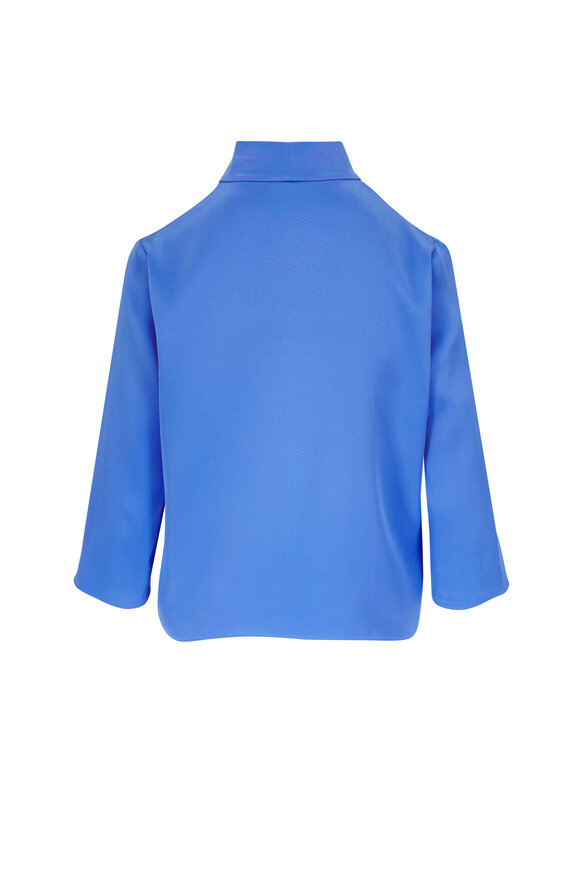 Peter Cohen Frolic Medium Blue 4-Ply Silk Top - view 2