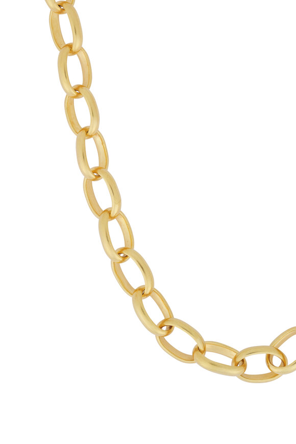 Caroline Ellen 20k Yellow Gold Link Necklace - view 2