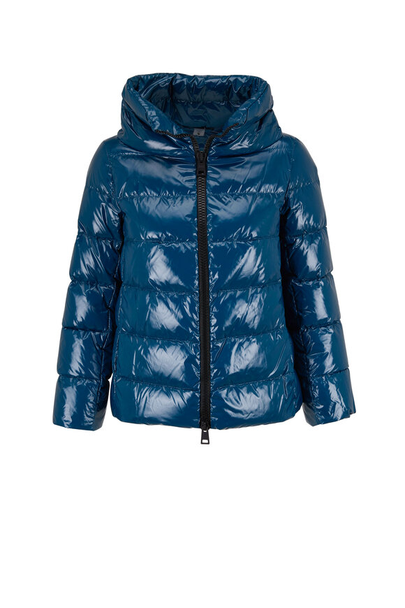 Herno - Teal Glossy Down Puffer Jacket