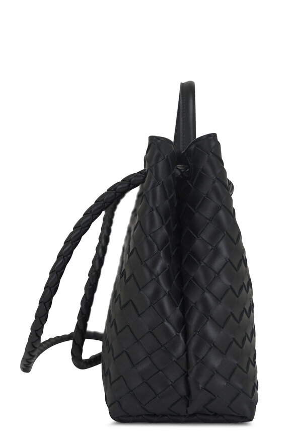 Bottega Veneta - Medium Andiamo Black Intrecciato Leather Bag