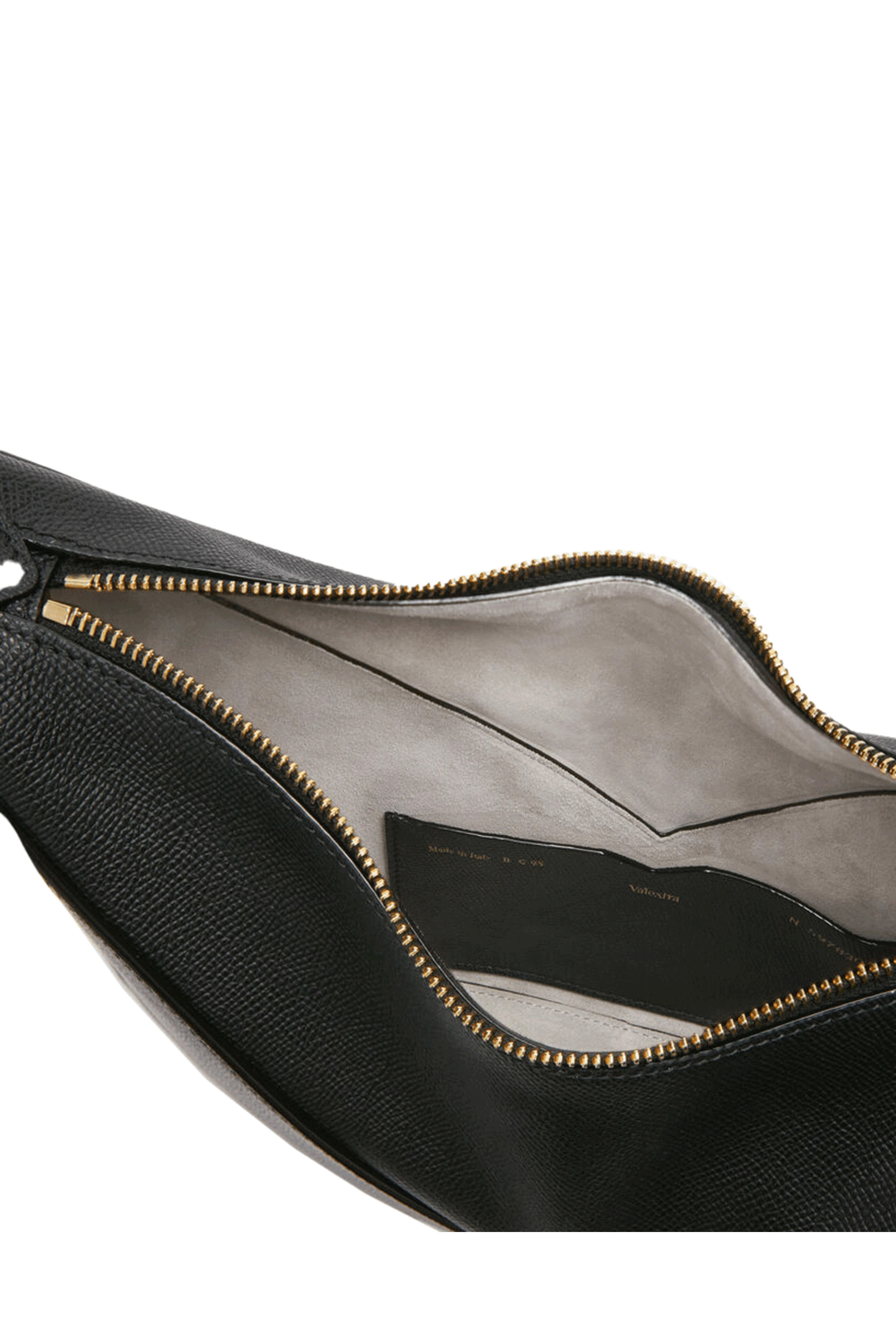 Valextra - Mini Vivi Nero Leather Hobo Bag