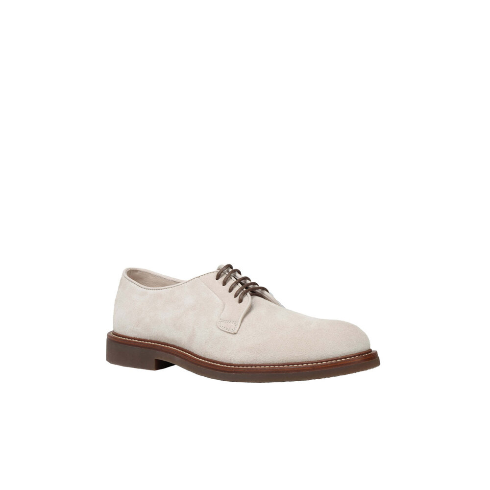 Brunello Cucinelli - Casual Suede Laceup in Beige