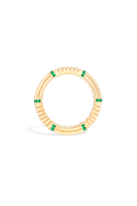 Campbell + Charlotte - 14K Tsavorite Ribbed Band