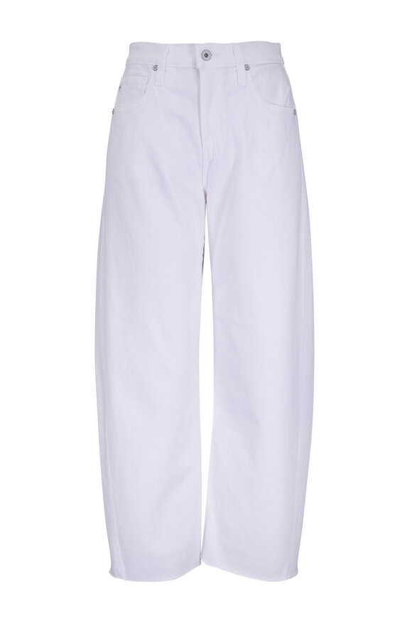 AG Hattie Gallery White Crop High-Rise Barrel Jean