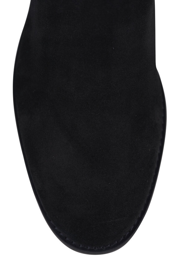 Aquatalia Sabrina Black Suede Tall Boot, 30mm - view 4