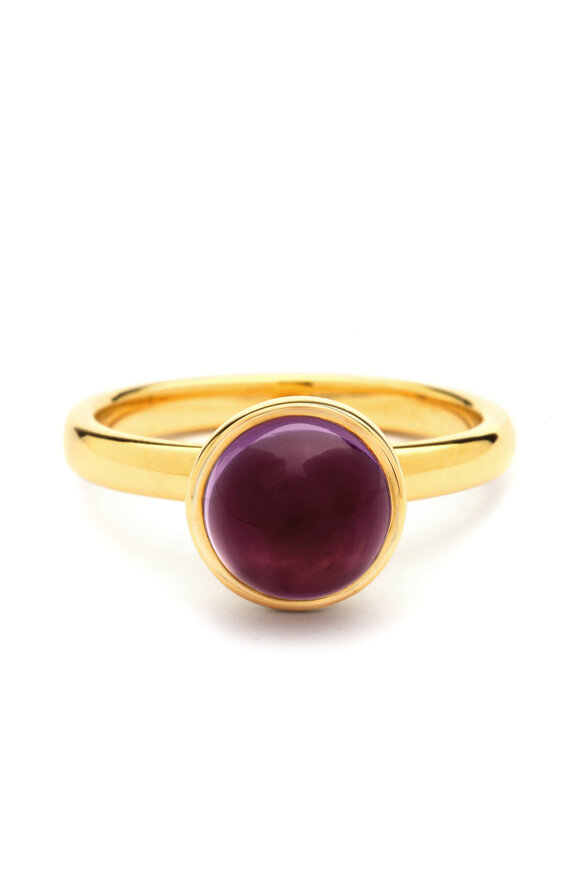 Syna - Red Rubellite Medium Stacking Ring 