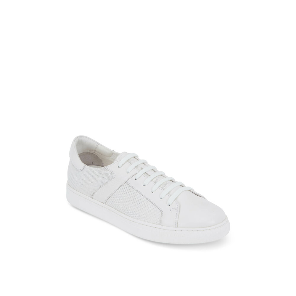 Trask Aaron White Leather Sneaker