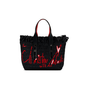 Christian Louboutin ラフィア トートバッグ By My Side - トートバッグ - ラフィア - ベージュ - Christian