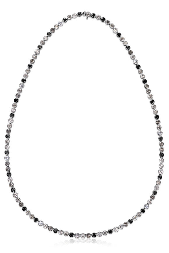 Nam Cho Platinum "T-shirt" Multi-Shade Riviera Necklace