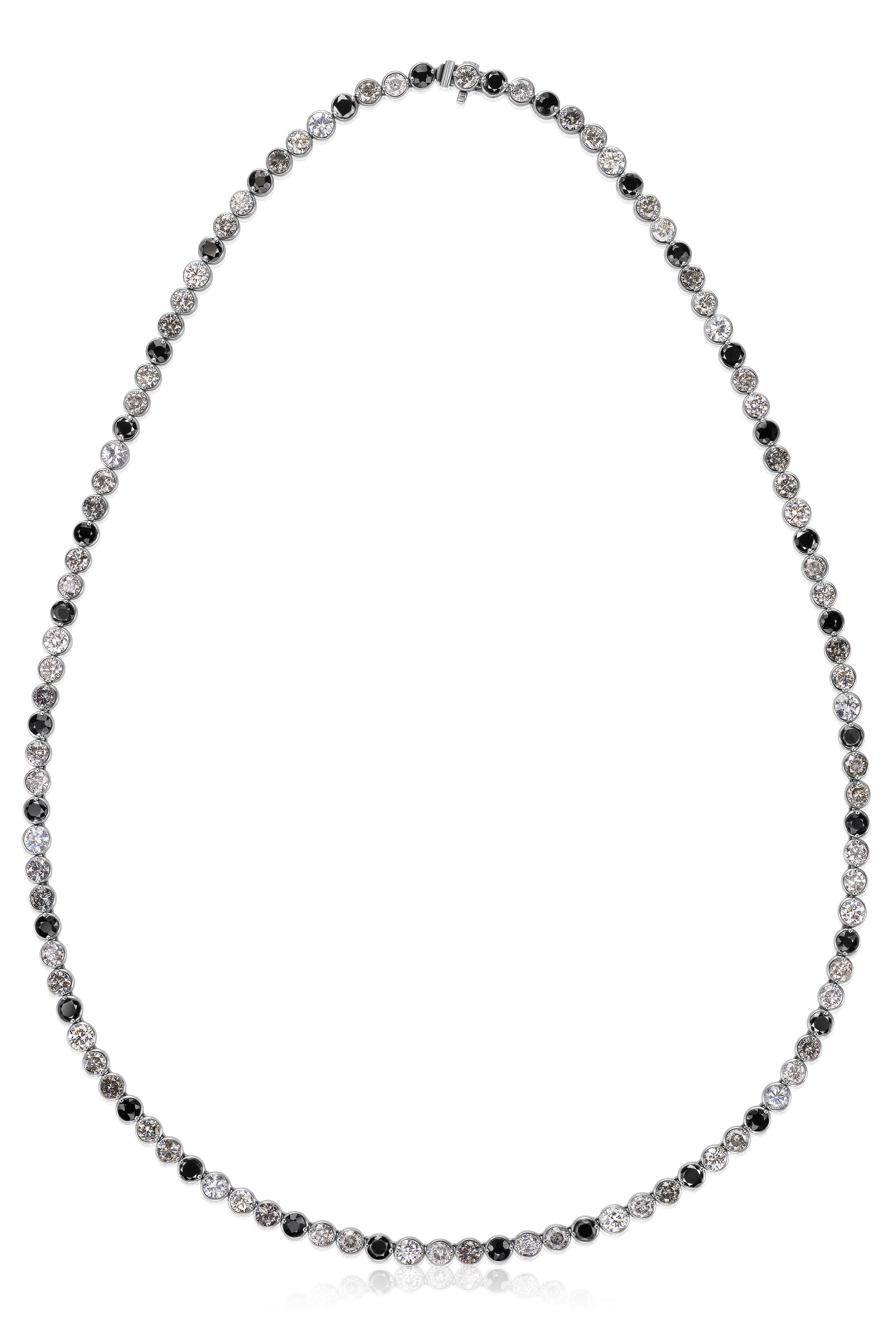 Nam Cho - Platinum "T-shirt" Multi-Shade Riviera Necklace