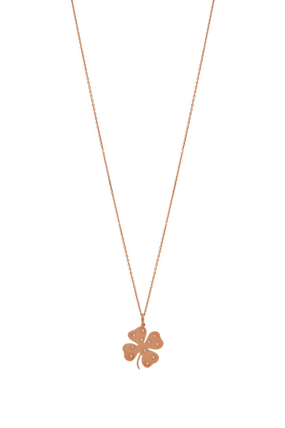 Genevieve Lau  "Lucky" Rose Gold & Diamond Necklace