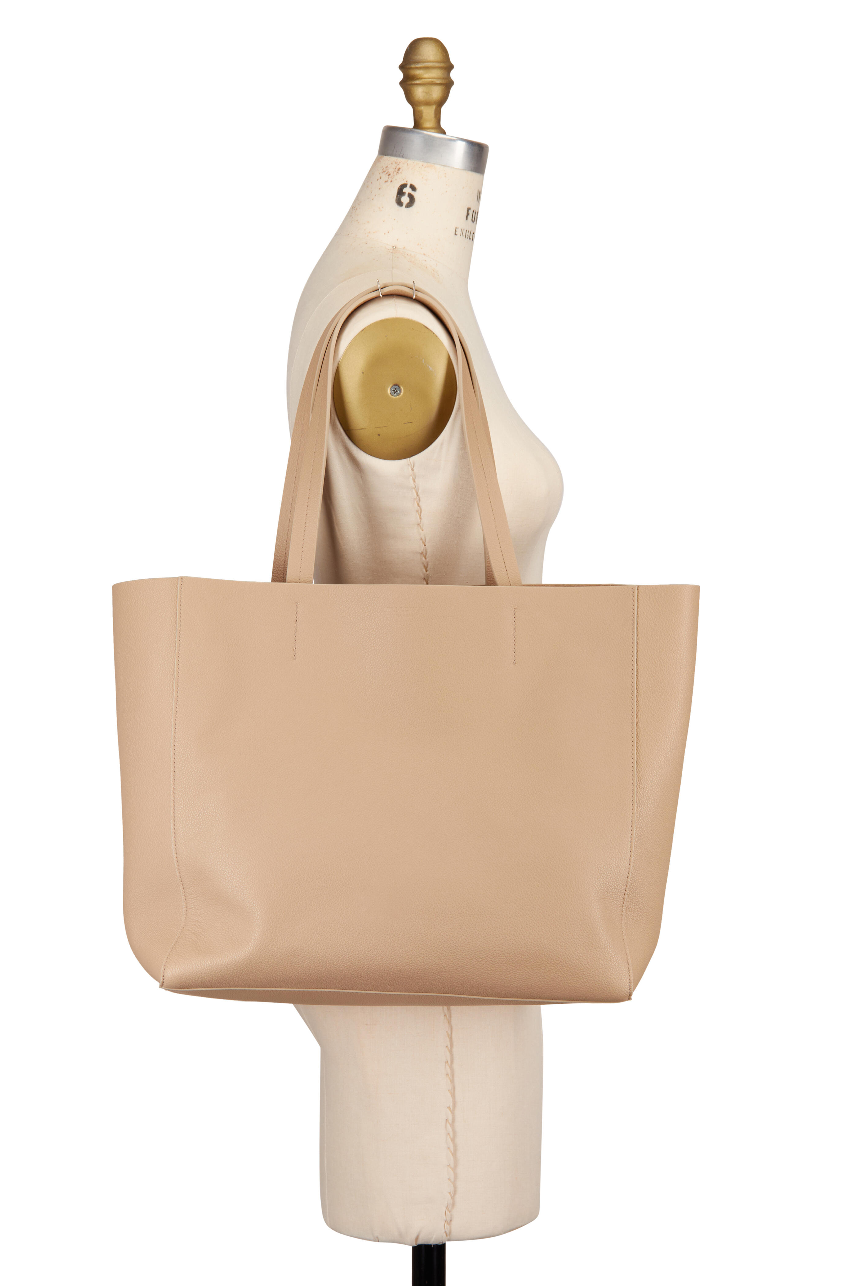 Nili Lotan - Medium Keith Soft Khaki Leather Tote - view 5