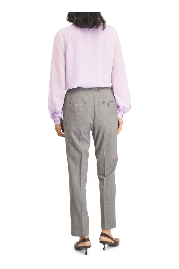 Michael Kors Collection Samantha Agate Gray Stretch Wool Pant - view 3