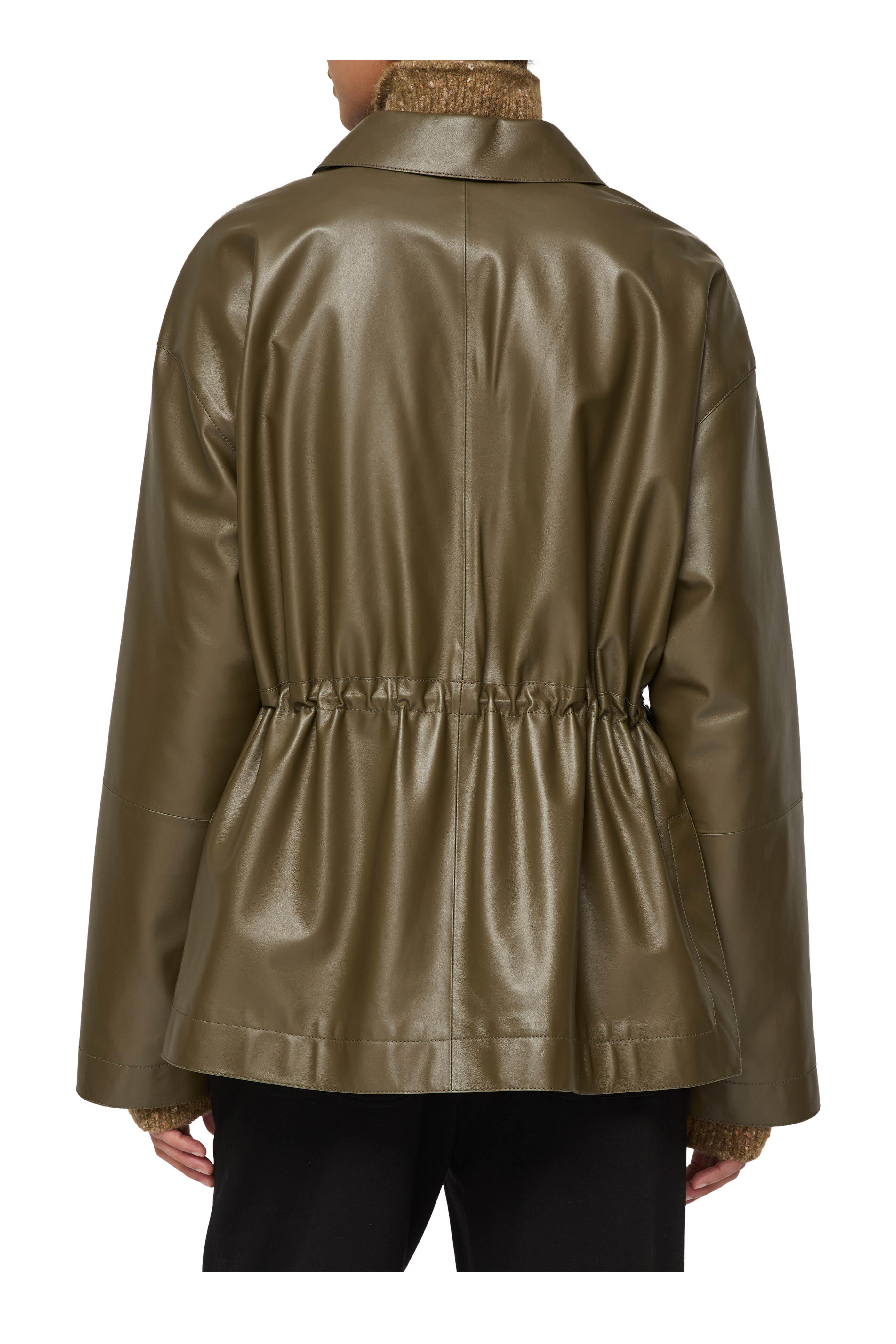 Lafayette 148 New York - Hickory Tech Twill Gathered Waist Oversized Jacket
